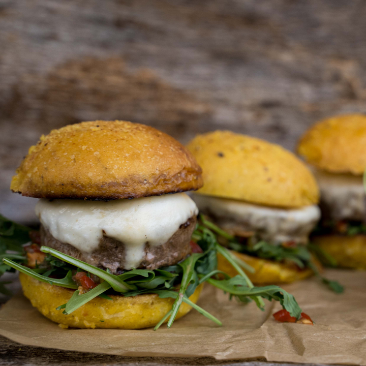 MINI Curry-Burger-Bun´s (4er Pack)