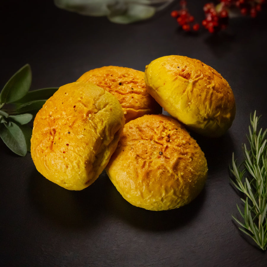 Curry Burger Buns, (4er Pack) - Angus - Beef Loxten