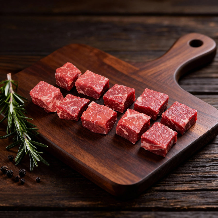Wagyu Cubes, dry - aged - Angus - Beef Loxten