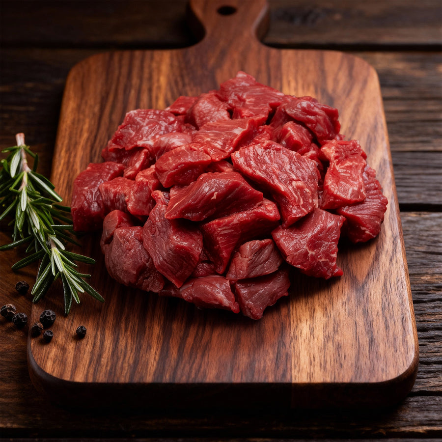 Wagyu Gulasch, dry - aged - Angus - Beef Loxten