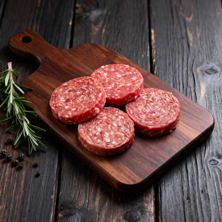 Wagyu MINI Burger Patties, dry - aged (4er - Pack) - Angus - Beef Loxten
