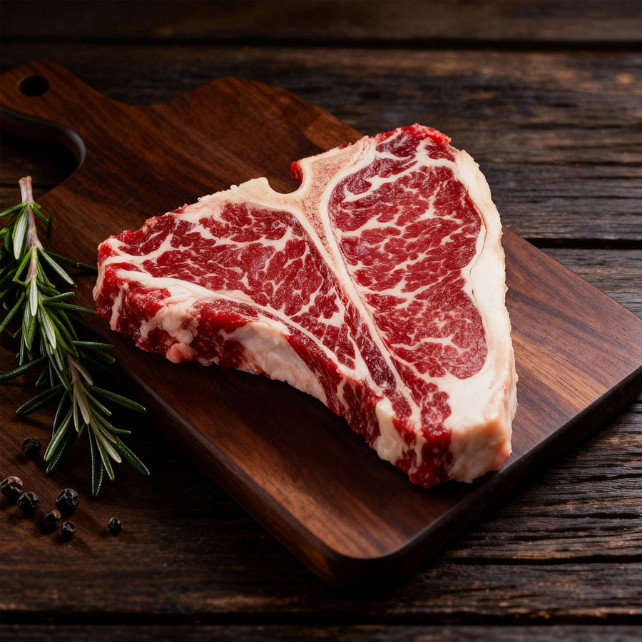 Wagyu T - Bone Steak, dry - aged - Angus - Beef Loxten